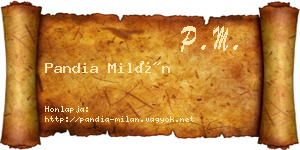 Pandia Milán névjegykártya